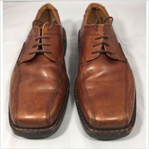 ECCO Brown Leather Bicycle Toe Dress Oxfords Shoes